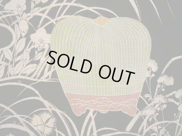 画像15: E1112J 留袖 女性用着物 シルク（正絹）   黒 草 【中古】 【USED】 【リサイクル】 ★★☆☆☆ (15)