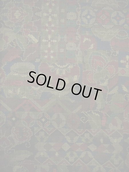 画像3: E706L 大島紬 女性用着物 シルク（正絹）  スモーキーな ネイビー（紺） 花 【中古】 【USED】 【リサイクル】 ★★★☆☆ (3)