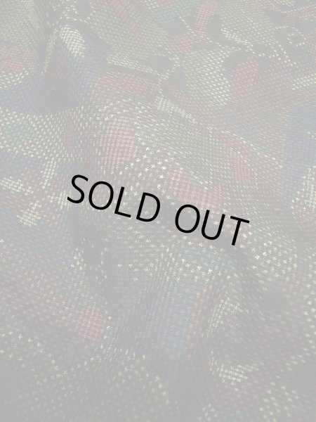 画像12: E706L 大島紬 女性用着物 シルク（正絹）  スモーキーな ネイビー（紺） 花 【中古】 【USED】 【リサイクル】 ★★★☆☆ (12)