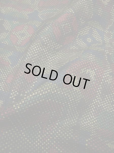 画像13: E706L 大島紬 女性用着物 シルク（正絹）  スモーキーな ネイビー（紺） 花 【中古】 【USED】 【リサイクル】 ★★★☆☆ (13)