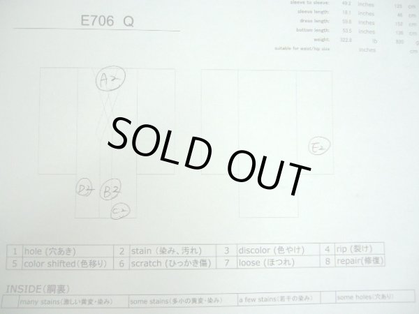 画像10: E706Q 大島紬 女性用着物 シルク(正絹)   黒 抽象的模様 【中古】 【USED】 【リサイクル】 ★★★☆☆ (10)