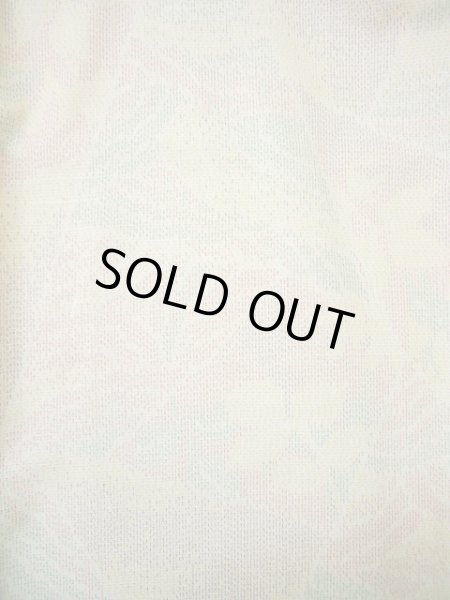 画像3: F0128S 十日町紬 女性用着物 シルク(正絹)  クリーミーな クリーム 葉 【中古】 【USED】 【リサイクル】 ★★★★☆ (3)