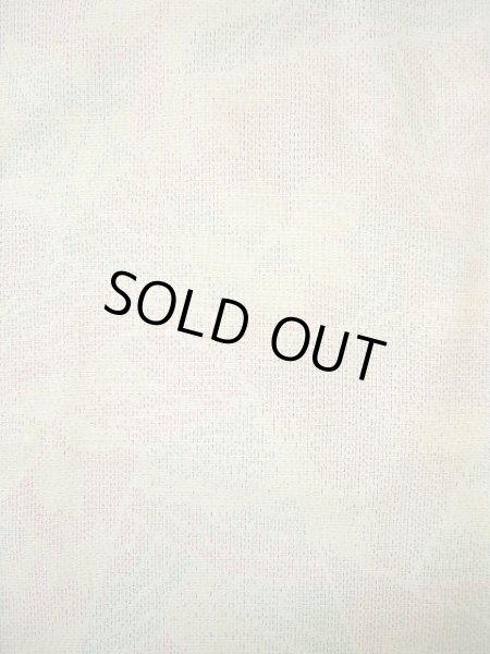 画像5: F0128S 十日町紬 女性用着物 シルク(正絹)  クリーミーな クリーム 葉 【中古】 【USED】 【リサイクル】 ★★★★☆ (5)