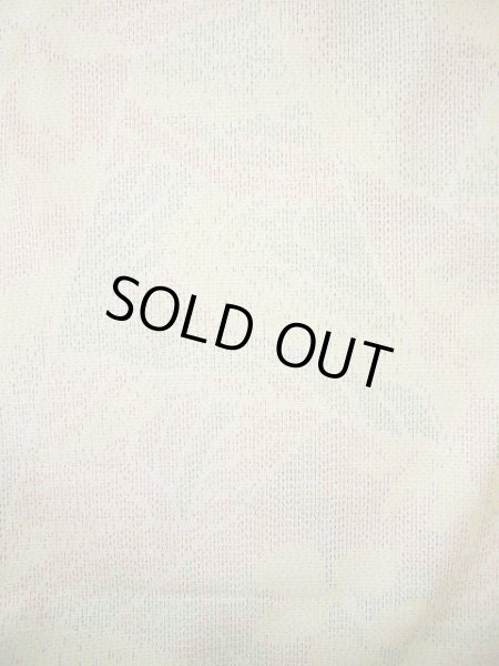 画像6: F0128S 十日町紬 女性用着物 シルク(正絹)  クリーミーな クリーム 葉 【中古】 【USED】 【リサイクル】 ★★★★☆ (6)