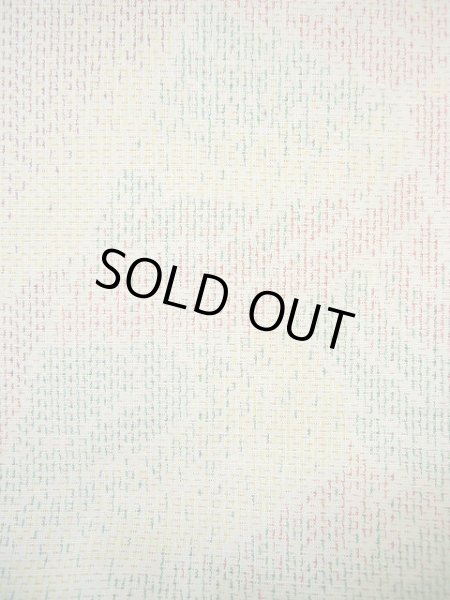 画像8: F0128S 十日町紬 女性用着物 シルク(正絹)  クリーミーな クリーム 葉 【中古】 【USED】 【リサイクル】 ★★★★☆ (8)