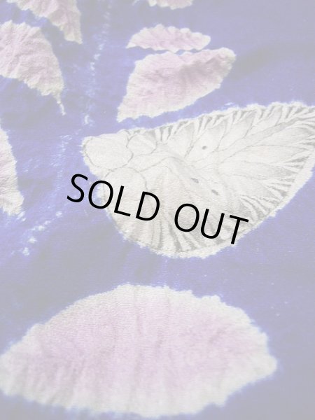 画像12: F0210A 掛下 女性用着物 シルク（正絹）  明るい ネイビー（紺） 菊 【中古】 【USED】 【リサイクル】 ★★★★☆ (12)