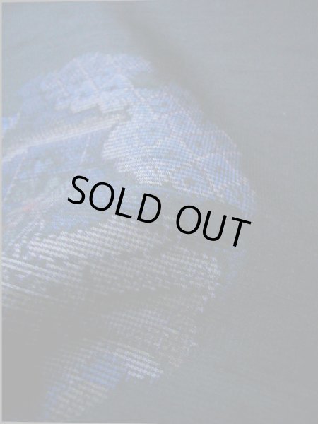 画像5: F0407V 紬 女性用着物 シルク(正絹)  ダークな ネイビー(紺) 雪 【中古】 【USED】 【リサイクル】 ★★★★☆ (5)