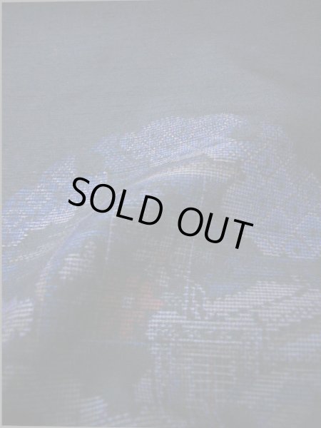 画像7: F0407V 紬 女性用着物 シルク(正絹)  ダークな ネイビー(紺) 雪 【中古】 【USED】 【リサイクル】 ★★★★☆ (7)