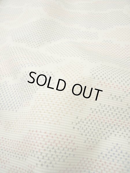 画像9: F0422V 紬 女性用着物 シルク(正絹)  クリーミーな ベージュ 雲 【中古】 【USED】 【リサイクル】 ★★★★☆ (9)