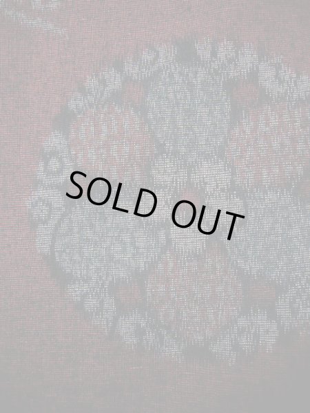 画像6: F0512X 紬 女性用着物 シルク(正絹) スモーキーな ダークな 赤 丸 【中古】 【USED】 【リサイクル】 ★★★★☆ (6)