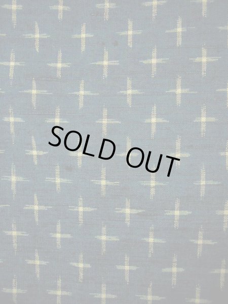 画像3: F0512Y 単衣 女性用着物 シルク(正絹)  ダークな ティール(青緑) 十字 【中古】 【USED】 【リサイクル】 ★★★★☆ (3)