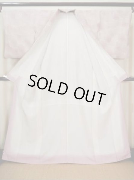 画像2: F0523O 小紋 女性用着物 シルク(正絹)   オフ ホワイト 亀甲 【中古】 【USED】 【リサイクル】 ★★★★☆ (2)