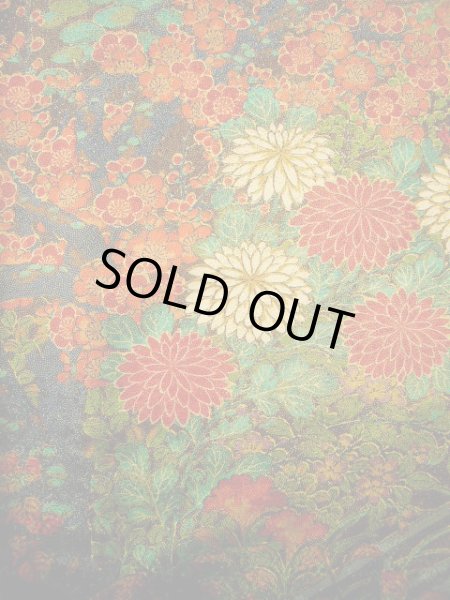 画像8: F0525U 小紋 女性用着物 シルク(正絹)  シャイニーな 山吹 梅 【中古】 【USED】 【リサイクル】 ★★★★☆ (8)