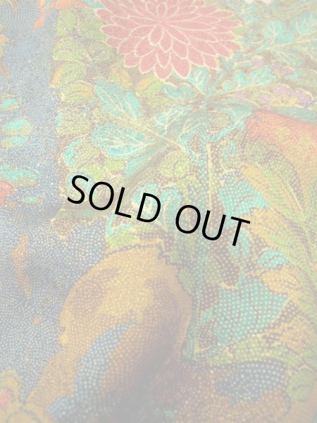 画像18: F0525U 小紋 女性用着物 シルク(正絹)  シャイニーな 山吹 梅 【中古】 【USED】 【リサイクル】 ★★★★☆ (18)