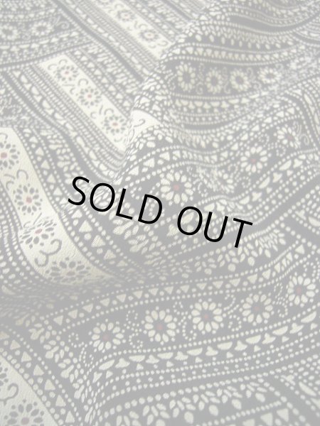 画像6: F0526A 小紋 女性用着物 シルク（正絹）   黒 檜垣文 【中古】 【USED】 【リサイクル】 ★★★☆☆ (6)