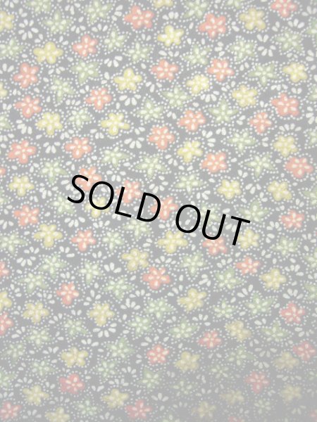 画像6: F0526U 小紋 女性用着物 シルク(正絹)   黒 花 【中古】 【USED】 【リサイクル】 ★★★★☆ (6)