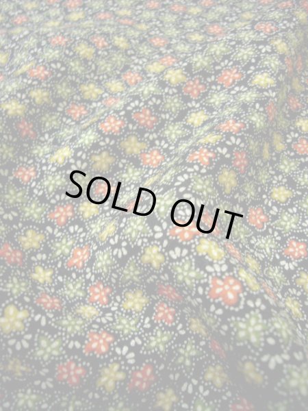 画像7: F0526U 小紋 女性用着物 シルク(正絹)   黒 花 【中古】 【USED】 【リサイクル】 ★★★★☆ (7)