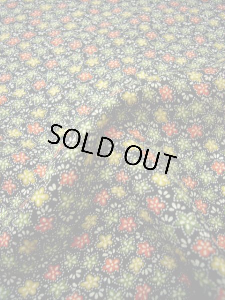 画像8: F0526U 小紋 女性用着物 シルク(正絹)   黒 花 【中古】 【USED】 【リサイクル】 ★★★★☆ (8)