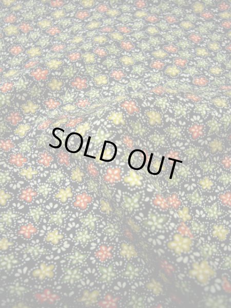 画像9: F0526U 小紋 女性用着物 シルク(正絹)   黒 花 【中古】 【USED】 【リサイクル】 ★★★★☆ (9)