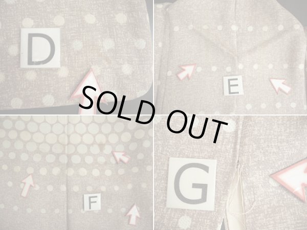 画像16: F0601H 付下げ 女性用着物 シルク(正絹) 薄い 紫がかった ブラウン(茶色) 小さな点々 【中古】 【USED】 【リサイクル】 ★☆☆☆☆ (16)