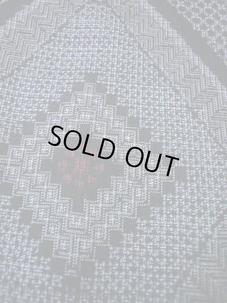 画像6: F0630G 大島紬 女性用着物 経緯併用(たてよこへいよう)絣 シルク（正絹）   グレー（灰色）, 菱 【中古】 【USED】 【リサイクル】 ★★★☆☆ (6)