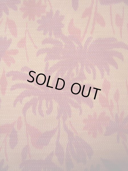 画像7: F1025K 大島紬 女性用着物 縦横絣 縦横絣 シルク(正絹)  スモーキーな オレンジ, 花 【中古】 【USED】 【リサイクル】 ★★★★☆ (7)