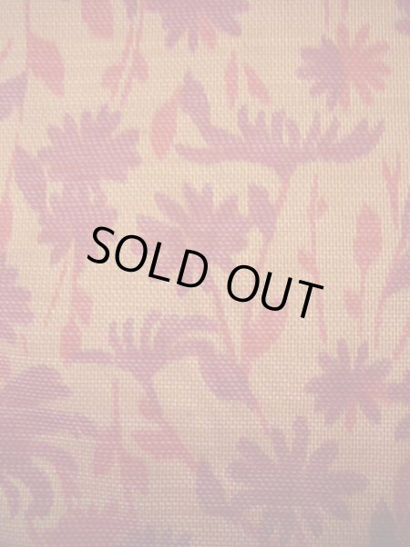 画像8: F1025K 大島紬 女性用着物 縦横絣 縦横絣 シルク(正絹)  スモーキーな オレンジ, 花 【中古】 【USED】 【リサイクル】 ★★★★☆ (8)