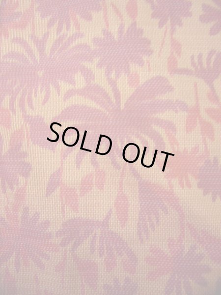 画像9: F1025K 大島紬 女性用着物 縦横絣 縦横絣 シルク(正絹)  スモーキーな オレンジ, 花 【中古】 【USED】 【リサイクル】 ★★★★☆ (9)