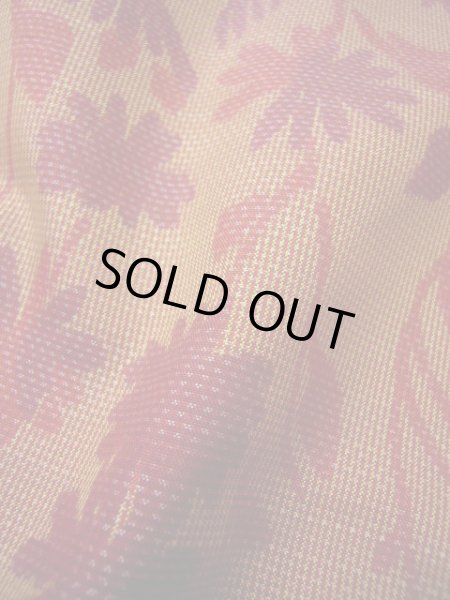 画像11: F1025K 大島紬 女性用着物 縦横絣 縦横絣 シルク(正絹)  スモーキーな オレンジ, 花 【中古】 【USED】 【リサイクル】 ★★★★☆ (11)