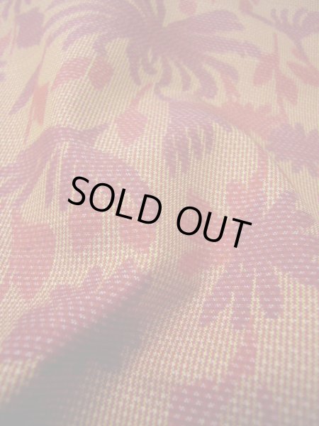 画像12: F1025K 大島紬 女性用着物 縦横絣 縦横絣 シルク(正絹)  スモーキーな オレンジ, 花 【中古】 【USED】 【リサイクル】 ★★★★☆ (12)