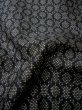 画像8: F1025T 大島紬 女性用着物 縦横絣 縦横絣 シルク（正絹） ダークな 青みのある 黒, 丸 【中古】 【USED】 【リサイクル】 ★★☆☆☆ (8)