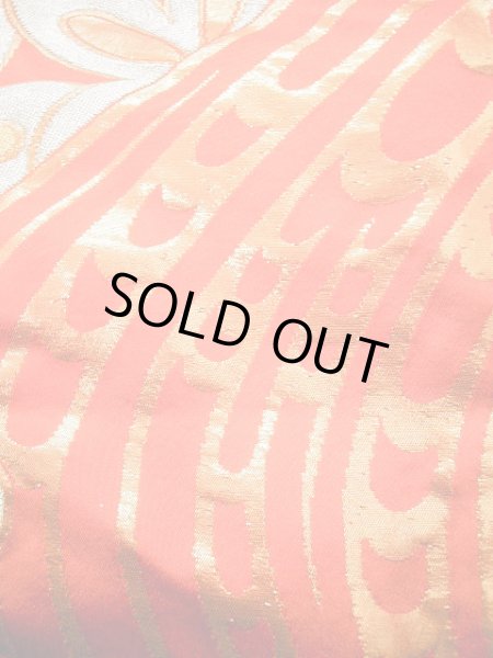 画像12: F1202B 打掛 女性用着物  シルク（正絹）  深い オレンジ, 花 【中古】 【USED】 【リサイクル】 ★★★★☆ (12)