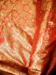 画像13: F1202B 打掛 女性用着物  シルク（正絹）  深い オレンジ, 花 【中古】 【USED】 【リサイクル】 ★★★★☆ (13)