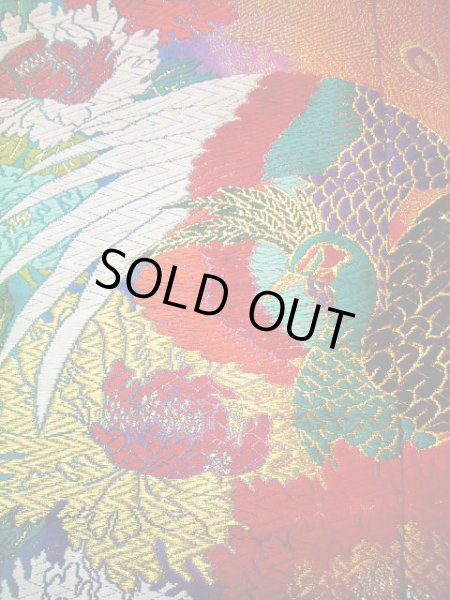 画像10: F1202C 打掛 女性用着物  シルク(正絹)  シャイニーな 紫, 孔雀 【中古】 【USED】 【リサイクル】 ★★★★★ (10)