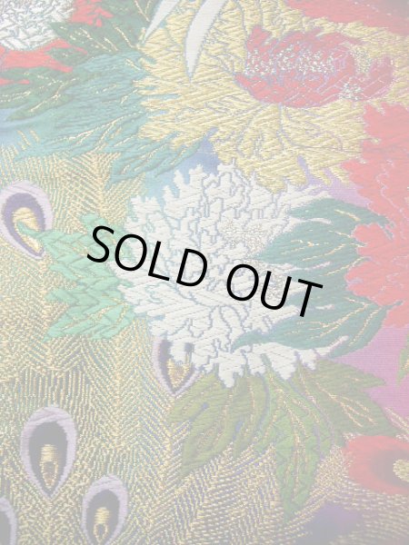 画像12: F1202C 打掛 女性用着物  シルク(正絹)  シャイニーな 紫, 孔雀 【中古】 【USED】 【リサイクル】 ★★★★★ (12)