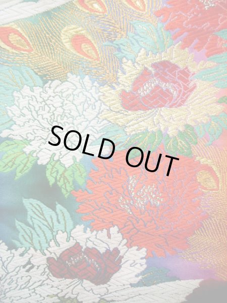 画像17: F1202C 打掛 女性用着物  シルク(正絹)  シャイニーな 紫, 孔雀 【中古】 【USED】 【リサイクル】 ★★★★★ (17)