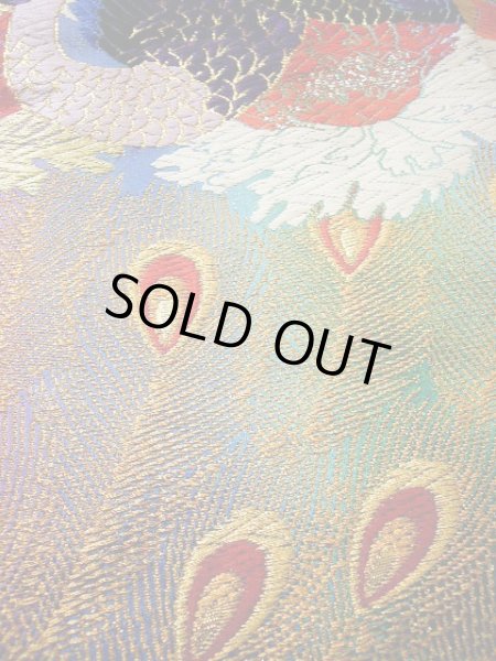 画像20: F1202C 打掛 女性用着物  シルク(正絹)  シャイニーな 紫, 孔雀 【中古】 【USED】 【リサイクル】 ★★★★★ (20)