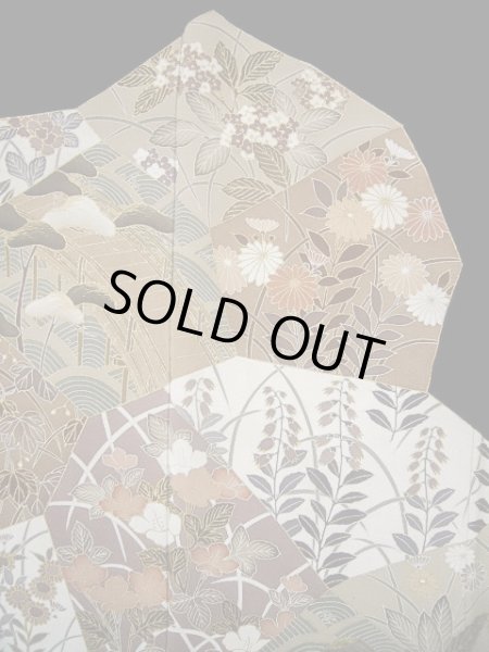 画像5: G0127C 黒留袖 女性用着物 家紋:桐 シルク(正絹)   黒, 紫陽花 【中古】 【USED】 【リサイクル】 ★★★★☆ (5)