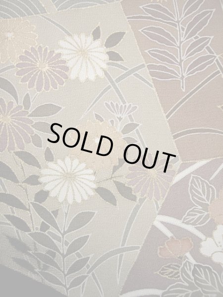 画像18: G0127C 黒留袖 女性用着物 家紋:桐 シルク(正絹)   黒, 紫陽花 【中古】 【USED】 【リサイクル】 ★★★★☆ (18)