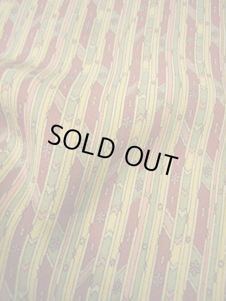 画像7: G0302T 小紋 女性用着物  シルク(正絹) スモーキーな 赤みのある ブラウン(茶色), 縞 【中古】 【USED】 【リサイクル】 ★★☆☆☆ (7)