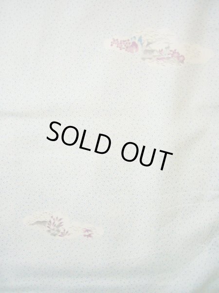 画像3: G0302X 小紋 女性用着物  シルク（正絹）  スモーキーな オフ　ホワイト, 梅 【中古】 【USED】 【リサイクル】 ★★★☆☆ (3)