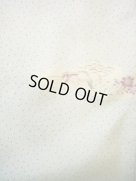 画像8: G0302X 小紋 女性用着物  シルク（正絹）  スモーキーな オフ　ホワイト, 梅 【中古】 【USED】 【リサイクル】 ★★★☆☆ (8)