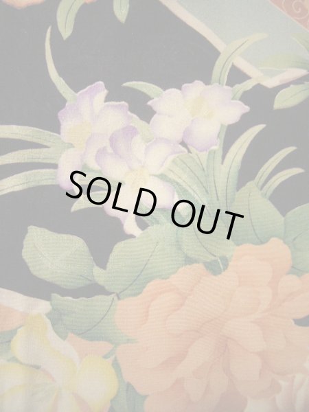 画像10: G0302Z 小紋 女性用着物 金紗縮緬、振袖リメイク シルク(正絹)  ダークな 紫, チューリップ 【中古】 【USED】 【リサイクル】 ★★★☆☆ (10)