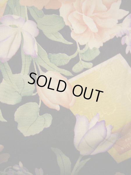 画像13: G0302Z 小紋 女性用着物 金紗縮緬、振袖リメイク シルク(正絹)  ダークな 紫, チューリップ 【中古】 【USED】 【リサイクル】 ★★★☆☆ (13)