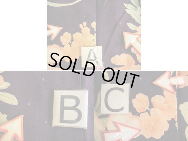 画像18: G0302Z 小紋 女性用着物 金紗縮緬、振袖リメイク シルク(正絹)  ダークな 紫, チューリップ 【中古】 【USED】 【リサイクル】 ★★★☆☆ (18)