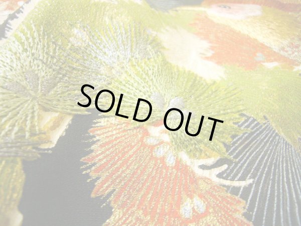 画像17: G0508H 黒留袖 女性用着物 家紋:桐 シルク(正絹)   黒, 雉 【中古】 【USED】 【リサイクル】 ★☆☆☆☆ (17)