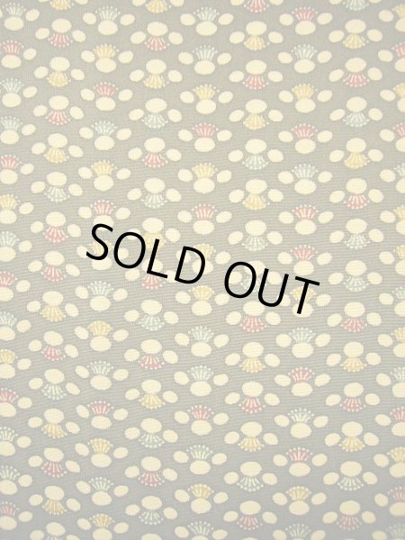 画像3: G0526B 小紋 女性用着物  シルク（正絹） スモーキーな 黄みのある オリーブ, 小さな点々 【中古】 【USED】 【リサイクル】 ★★★★☆ (3)