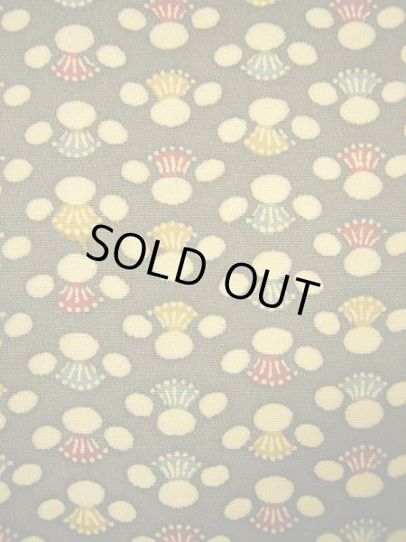 画像5: G0526B 小紋 女性用着物  シルク（正絹） スモーキーな 黄みのある オリーブ, 小さな点々 【中古】 【USED】 【リサイクル】 ★★★★☆ (5)