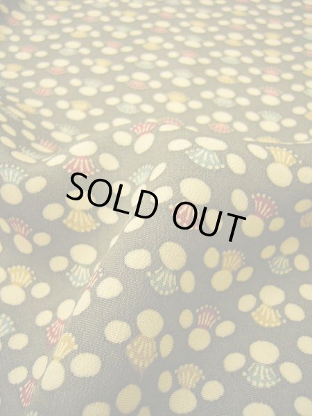 画像6: G0526B 小紋 女性用着物  シルク（正絹） スモーキーな 黄みのある オリーブ, 小さな点々 【中古】 【USED】 【リサイクル】 ★★★★☆ (6)