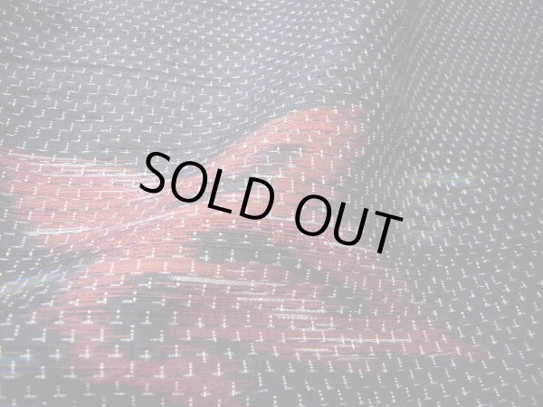 画像7: G0601D 紬 女性用着物  シルク(正絹)  スモーキーな 黒, 花 【中古】 【USED】 【リサイクル】 ★★★★☆ (7)